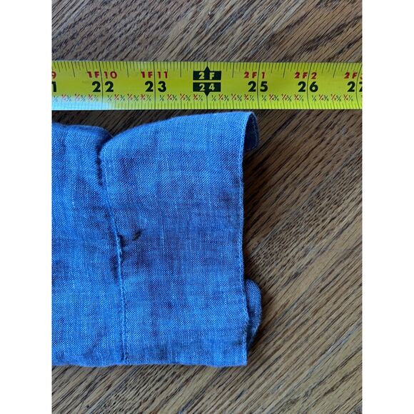 CP SHADES Gray Linen Button Up Long Sleeve Shirt Top Mens Size Small - Picture 9 of 9